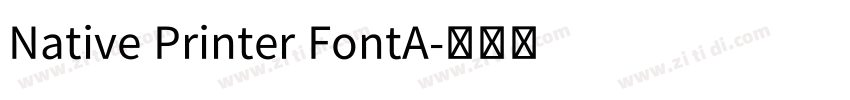 Native Printer FontA字体转换 Native Printer FontA字体转换